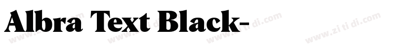 Albra Text Black字体转换